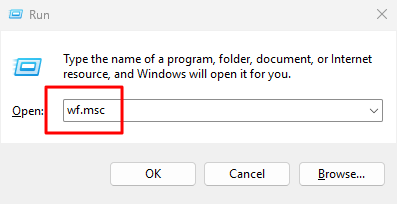 Abrindo Firewall do Windows através da caixa de diálogo Executar