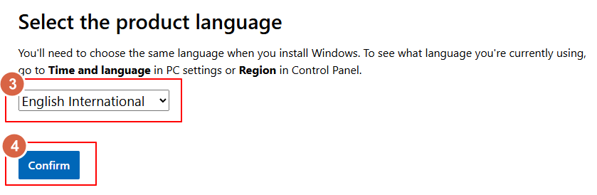 Seleção de idioma ISO Windows 11